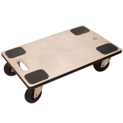 PLATEAU SUR ROULETTES BOIS 600x400mm BORD NR CH