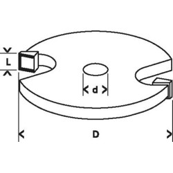 FRAISE CIRCULAIRE A RAINURER 2 COUPES D32mm ,EPAIS 5mm