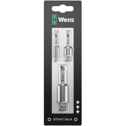 BLISTER DE 3 PORTES DOUILLES HEX 1/4 1.4 X 0, 3/8 X 50, 1/2 X 75