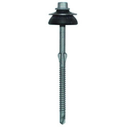 VIS AUTOPERCEUSE A AILETTES BOIS AVEC RONDELLE MONOVIS TH8 6,5x130 GALVA (blister 25 pcs)