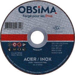 Disque à tronçonner l'inox - MP Diamètre 230x1.9mm PSF