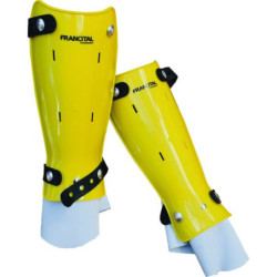 Protège tibia débroussaillage rigide Jaune la paire