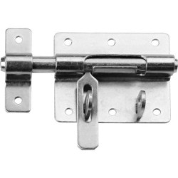 Verrou de box porte-cadenas à visser avec gâche Ø 14mm laquée noir