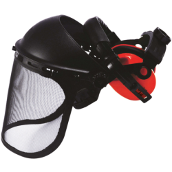 Kit forestier protection visage avec visière et antibruit SNR 27,6dB