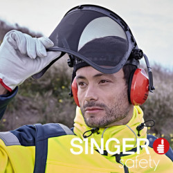 Kit forestier protection visage avec visière et antibruit SNR 27,6dB