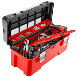 BOITE A OUTILS PLASTIQUE 26 POIGNEE ALU BP.P26APB