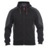 Sweat à capuche Galaxy polyester coton 340g Gris/noir