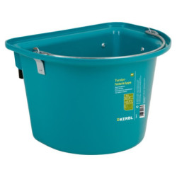 SEAU MANGEOIRE PLASTIQUE 12L, AVEC ANSE, AQUAMARIN