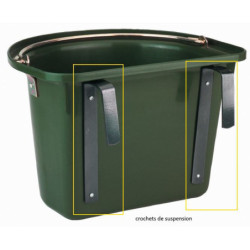 SEAU MANGEOIRE PLASTIQUE 12L, AVEC ANSE, AQUAMARIN