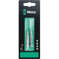 BLISTER DE 2 EMBOUTS POZIDRIV PZ 3 X LONG 50 MM