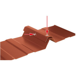 VIS AUTOPERCEUSE METAL ZACROVIS TH12 6,5x125mm RAL 8012 (sachet 100 pcs)