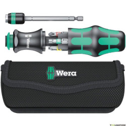 TOURNEVIS PORTE EMBOUTS 1/4 AVEC 7 EMBOUTS WERA