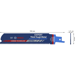 LAME SCIE SABRE EXPERT CARBURE ACIER 150mm S955CHM