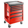 SERVANTE D'ATELIER ROLL 6 tiroirs 3 modules par tiroir rouge ROLL.6M3APF