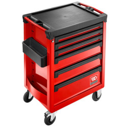 SERVANTE D'ATELIER ROLL 6 tiroirs 3 modules par tiroir rouge ROLL.6M3APF