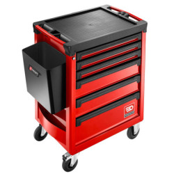 SERVANTE D'ATELIER ROLL 6 tiroirs 3 modules par tiroir rouge ROLL.6M3APF