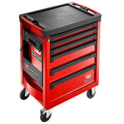 SERVANTE D'ATELIER ROLL 6 tiroirs 3 modules par tiroir rouge ROLL.6M3APF