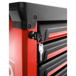 SERVANTE D'ATELIER ROLL 6 tiroirs 3 modules par tiroir rouge ROLL.6M3APF