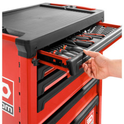SERVANTE D'ATELIER ROLL 6 tiroirs 3 modules par tiroir rouge ROLL.6M3APF