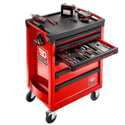 SERVANTE D'ATELIER ROLL 6 tiroirs 3 modules par tiroir rouge ROLL.6M3APF