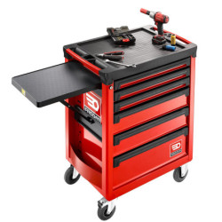 SERVANTE D'ATELIER ROLL 6 tiroirs 3 modules par tiroir rouge ROLL.6M3APF
