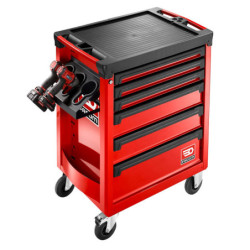 SERVANTE D'ATELIER ROLL 6 tiroirs 3 modules par tiroir rouge ROLL.6M3APF