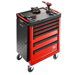 SERVANTE D'ATELIER ROLL 6 tiroirs 3 modules par tiroir rouge ROLL.6M3APF