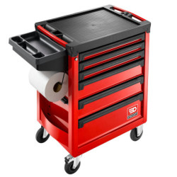 SERVANTE D'ATELIER ROLL 6 tiroirs 3 modules par tiroir rouge ROLL.6M3APF