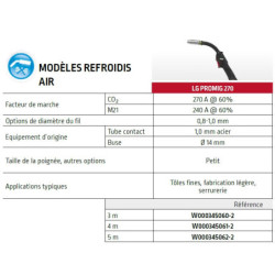 TORCHE MIG LG PROMIG AIR 270 3M