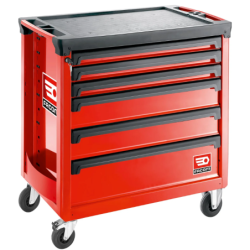 SERVANTE D'ATELIER EXTRA-LARGE 6 tiroirs 4 modules par tiroir ROLL.6M4APF