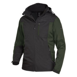 VESTE SOFTSHELL JANNIK 100% POLY 320G Vert Olive/ Noir