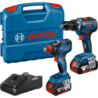 Pack de 2 outils Perceuse-visseuse GSR 18V-55 + Boulonneuse GDX 18V-200 + 2 batteries + chargeur ra