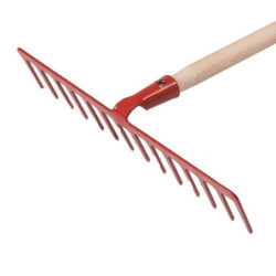 RATEAU FORGE 16 Dents droites (avec manche)