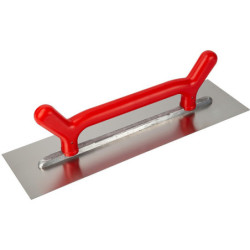 PLATOIR SUISSE LISSE INOX 50x14cm avec porte-platoir.