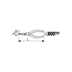 PINCE A BECS COUDES ISOLEES 1000V 200mm EXPERT
