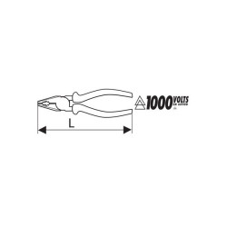 PINCE UNIVERSELLE ISOLEE 1000V 160mm EXPERT