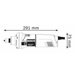 Meuleuse droite 650W Ø 6mm Vitesse 1000 à 28000 tr/min GGS28 CE