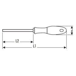 TOURNEVIS PLAT ISOLE 1000V 3,5x100mm EXPERT