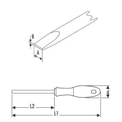 TOURNEVIS PLAT MECANICIEN 4x125mm EXPERT