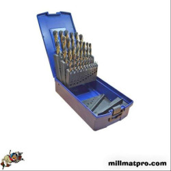 COFFRET 25 FORETS CYL HSS GBX GOLD & BLACK Ø 1,0 A 13mm