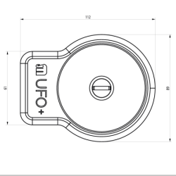 VERROU DE SÉCURITÉ POUR VÉHICULE UTILITAIRE UFO SIMPLE, INOX AVEC 2 CLÉS