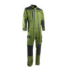 Combinaison 2 zip Trident polyester coton 245g Vert mousse/noir
