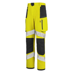 Pantalon HV stretch Star PI polyester recyclé 280g Jaune/noir