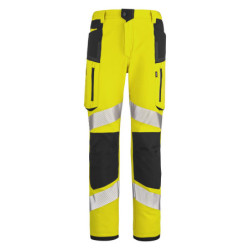Pantalon HV stretch Star PI polyester recyclé 280g classe 2 Jaune/noir