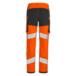 Pantalon HV stretch Star PI polyester recyclé 280g Orange/noir