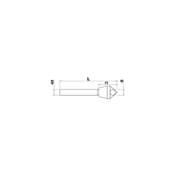 Fraise à ébavurer à trou HSS cobalt 5% à 90° Queue cylindrique