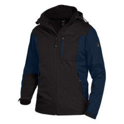 VESTE SOFTSHELL JANNIK 100% POLY 320G Marine/ Noir