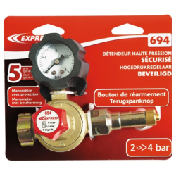 Détendeur avec manomètre sécurisé - raccod entrée 3/8G