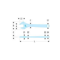 CLE A MOLETTE CHROMEE 113C.24C