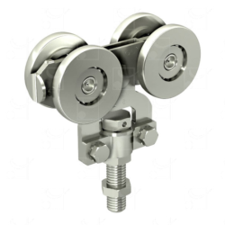 Monture à galet acier fixation sur chant SPORTUB pour rail 62X55mm Mantion 2265A